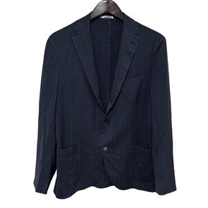 Boglioli Lightweight Woven Navy Wool 'K Jacket' Sport Coat Slim 50R 22 x 29